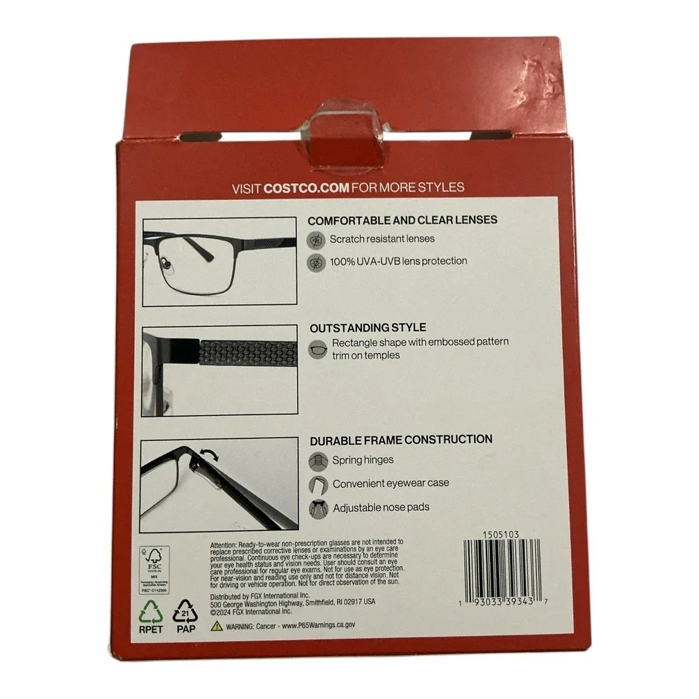 Foster‎ Grant - Reading Glasses +3.00 (2 Pack) - Spring Hinges Case